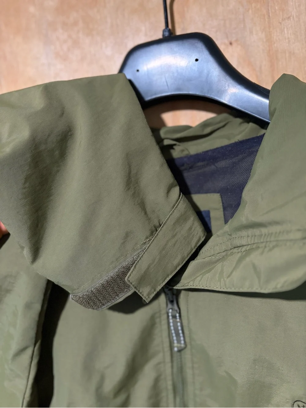 Lands' End NASA Men's Olive Hooded Windbreaker Jacket